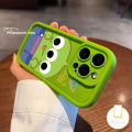 Fashion Cute Alien Three-eyed Monster Angel Eyes Cute Green Red Phone Case Compatible for IPhone 11 14 13 12 Pro Max 7Plus 8Plus XR 7 6s 6 8 Plus X XS Max SE 2020 Cartoon Lotso Soft Cover. 