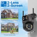 Wifi IP Camera ICSee 4K 8MP Dual Lens Waterproof Security Protection Outdoor Human Detection 3K Video Surveillance CCTV Home. 