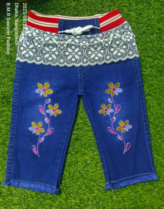Girls denim Stich Haf Pant 1 pes