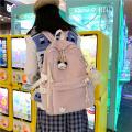 New Schoolbag Female Korean Harajuku Style High School Student Large Capacity BackpackinsWind Cute Girls Backpack.