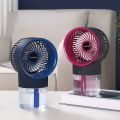 Desktop Mini Air Cooler Spray Small Fan Water Mist Cooling Fan USB Rechargeable Portable Air Conditioner Fan Air Humidifier.