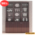 Showcase With Crockery Display Unit with 3 door Storage Cabinet - Modern Home Furniture.