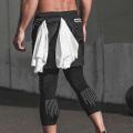 Topsky Fashion 2 in 1 Shorts for Men Unique Built-in Pocket Workout Trunks Double Layer Athletic Gym Pants, with Men Compression Pants Gym Fitness Sports Running Leggings, Sport Shorts. 