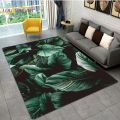 Tropical Monstera Leaves Rug Modern INS Style Carpet for Livingroom Bedroom Green Banana Leaf Rug Tropical Palm Leaves Carpets.