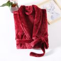 Thicken Warm Flannel Robe Winter Long Sleeve Plush Bathrobe Hooded Women Fleece Nightgown Lounge Sleepwear Bathing Homewear. 