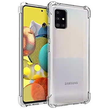 For Samsung Galaxy M51 Soft Silicon Bumper Transparent Case Back