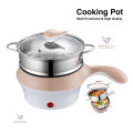 Electric 18cm Mini Multicooker- For preparing Steak, Egg, Seafood, Vegetables, Rice, Ramen, Oatmeal, and Soup Multifunctional Cooking Pot-Top Selling Multicooker.