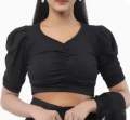 half sleeve ghoti hata crop top blouse for fashionable girls. 