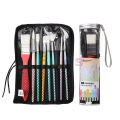 Giorgione 8pcs Nylon Hair Artist Paint Brushes Set with Carry Bag - for Acrylic, Oil, Watercolor, Gouache, Arts & Crafts.