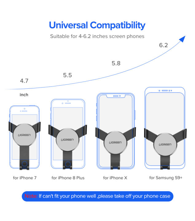 U%20GREEN%20LP130%20Gravity%20Drive%20Car%20Mount%20for%20Mobile%20Smartphone%20Support%20Cell%20Phone%20Stand%20for%20iPhone%2013%2012%20Pro%20Auto-Clamp%20Firm%20Grip%20Universal%20Fit%20Mobile%20Stand%20#40907%20-%20Image%207