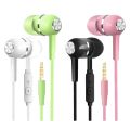 VPB S12 Sport Earphone Wired 3.5Mm Universal In Ear Headphone With Microphone No Volume Control (Pink, Green, Black, White). 