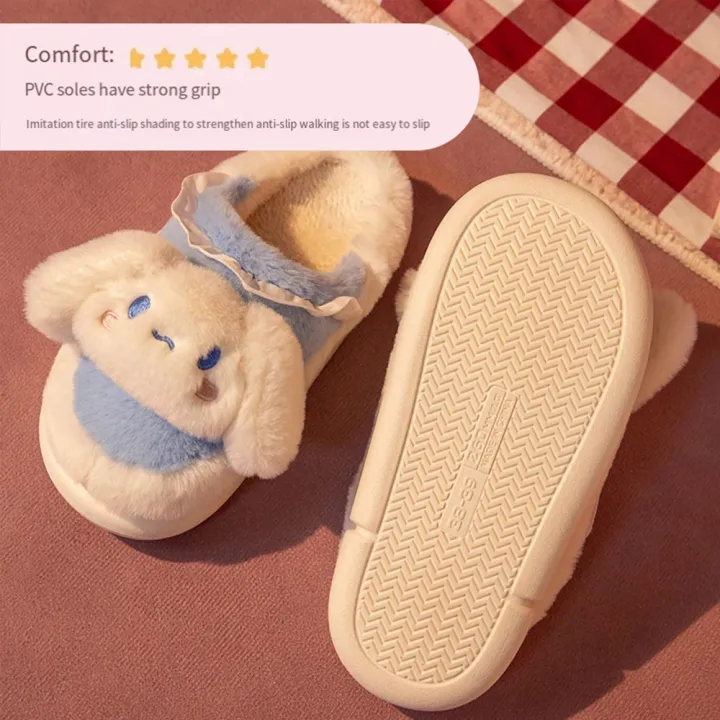 Anime%20Sanrios%20HelloKitty%20Plush%20Package%20Heel%20Cotton%20Slippers%20Cartoon%20Kuromi%20Cinnamoroll%20Kawaii%20Winter%20Warm%20Non-Slip%20Home%20Slippers%20-%20Image%204