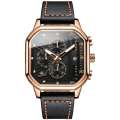 Square Skeleton Quartz Watch For Men.