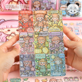 Mr.Paper Kawaii Stickers Cartoon Girls Daily PET Waterproof Goo Card Handbook DIY Decoration Material Korean Stationery.