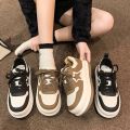 Internet celebrity casual little white shoes soft soles in the spring of 2023 new flatcake bottom mid-heel round toe ins trendy and versatile women's shoes. 