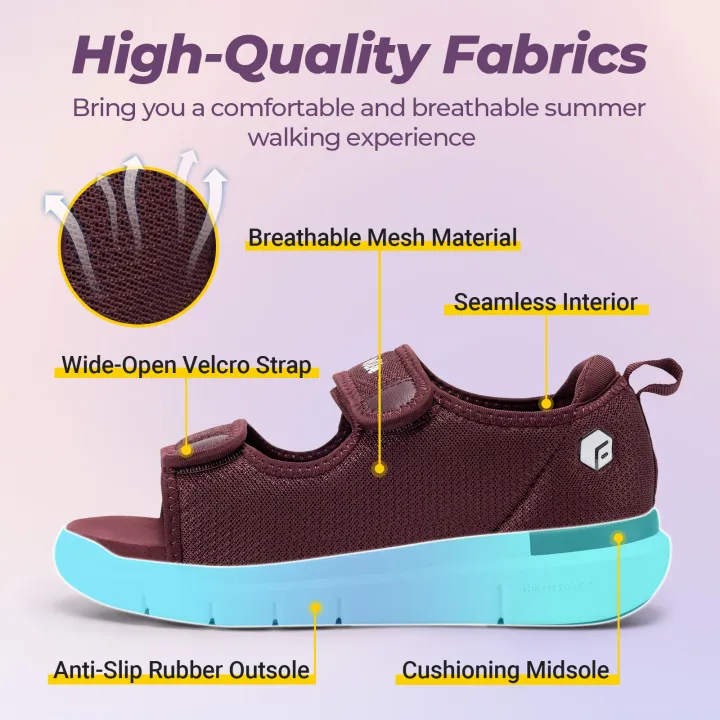 FitVille%20Women's%20Sandals%20Diabetic%20Shoes%20Flat%20Sandals%20Outdoor%20Casual%20Sandalias%20for%20Swollen%20Feet%20Arch%20Support%20Plantar%20Fasciitis%20-%20Image%203