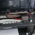 Printer connected to the pipeline clamp small black buckle pipeline buckle. 