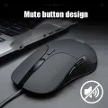 Inphic PB1 Business Office Mute Macro Definition Gaming Wired Mouse, Cable Length: 1.5m, Colour: Matte White Breathing Light. 