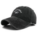 Unisex California 1987 Embroidered Black Cap Y2k Snap Back Hat Male Female Vintage Washed Cotton Baseball Hats for Women Men.