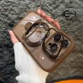 clear case with Camera Kickstand for iphone Tpu Pc Hard Cover case for iphone 14 Pro max black Colour Metal Phone case With Cemera Protector..