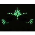 Luminous Crystal Face Stickers Rhinestone Temporary Tattoo Glow In The Dark Face Jewelry Stickers Eye Stickers Party Makeup.
