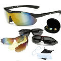 HoneyYami Sports Men Ladies Sunglasses Road Bike Glasses Mountain Bike Cycling Protection Goggles Glasses Bike Glasses Protection 5 Lenses. 