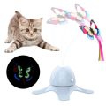 Electronic Pet Cat Toy Intelligent Automatic Cat Sports Toy Electric Rotating Butterfly Cat Stick Interactive Toy.. 