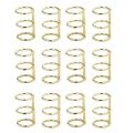 FORIDE 12 Pcs 3 Ring Book Rings Leaf Binders Office Book Rings Snap Split Hinged 20mm Inner Diameter Book Ring Gold. 