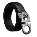 Ferragamo Black Originall Leather Formal Belt For Men - Belt.