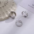 Three-piece Suit Ring/Opening Adjustable Ring Set/Vintage Drop Acrylic Ring Set Chain Jewelry Valentine's Day Gifts for Girlfriend.