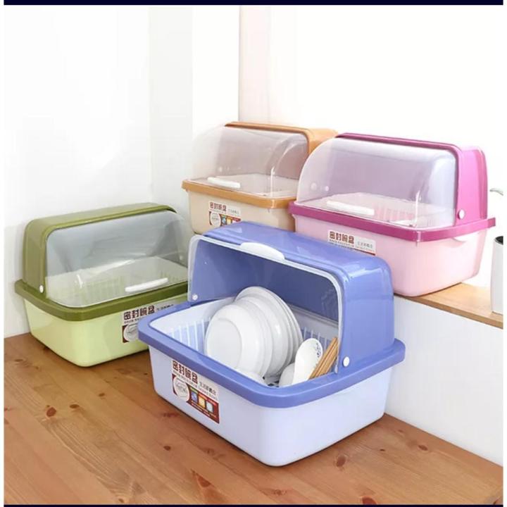 Kitchen Dish Rack Plastic Storage Shelf Storage Box (M)