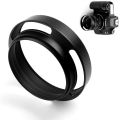 40.5mm Metal Vented Lens Hood  Black. 