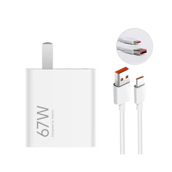 Xiaomi Mi 67W Turbo Fast Charger with 6A Type-C Cable for Xiaomi, Redmi & POCO | 3 Months Warranty