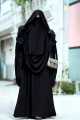 Dubai Cherry Marhaba Gown Borka (Borka With Matching Hijab And Nikab) Trendy Abaya Outerwear Abaya borkha For Women Designs Irani Burqa For Women Regular Use Outfit Borkha Stylish Party Borqa Hizab Fashion Collection Fashionable khimar Lycra Bokra\. 