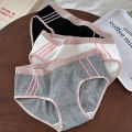 3PCS Exercise Sports Jogging Panty Women's Breathable Cotton Briefs gril panties.