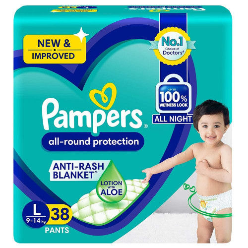 Pampers Pants Baby Diapers L Size (9-14 kg) 36 Pcs