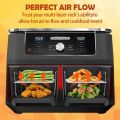 Air Fryer Rack Stainless Steel Grilling Rack Multi- Air Fryer with 4 Skewers. 