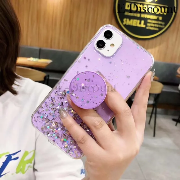 New%20Phone%20Case%20For%20Samsung%20Galaxy%20M34%20Cover%20Glitter%20Bling%20Soft%20Stars%20Moon%20Sequins%20Folding%20Bracket%20Transparent%20For%20Galaxy%20M34%20Case%20-%20Image%205