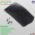 Universal Motorcycle Fender Mudguard Extender with setup Nut and Bolt for all Motorcycle- Black- 1 Set. 