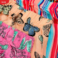 Teen Girl Floral Printed Mid Rise Elastic Waist Beach Shorts From Levin. 