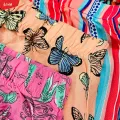 Teen Girl Floral Printed Mid Rise Elastic Waist Beach Shorts From Levin. 