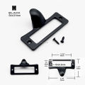 Pull tab frame put cabinet drawer label black decorative furniture heavy duty antique brass 2pcs small hand file name card holder.