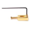 Rectangle Guitar Bridge Saddles for Fender Strat Stratocaster Tele Telecaster Electric Guitar Replacement, aurum(Pack of 6). 