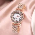 A07241 Fashion Trend Business Versatile Luxury Diamond Stars Elegant Quartz Watch Set with Diamond Hand.