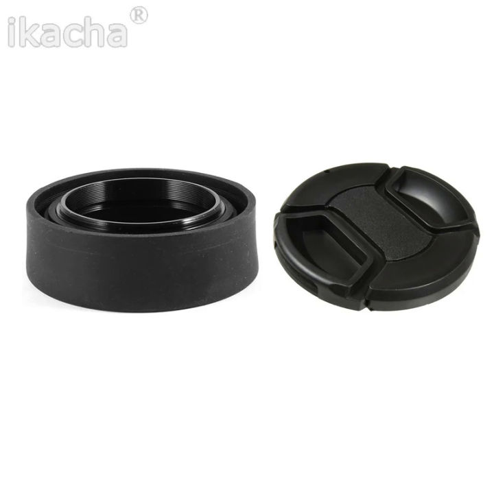 49mm 52mm 58mm 55mm 62mm 67mm 72mm 77mm 82mm Rubber Tele Wide-Angle Lens Hoo Standard Telephoto Lens Cap For Canon Nikon Sony