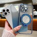 【Shop the Latest Trends】 HODON Plating Glitter Diomand Magnetic Ring Holder Phone Cases For 16 15 11 12 13 14 Pro 7 8 Plus X XR XS Case Lens Film Gradient Make-up Stand Cover.