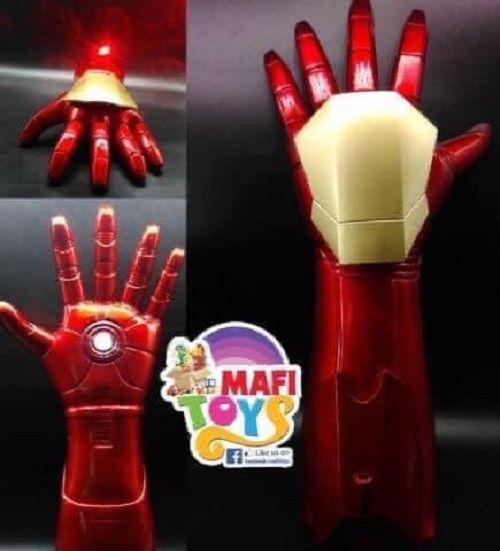 Avengers Iron Man Tony Stark Gloves LED Light Hand Laser Cosplay Toys