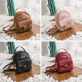 Women Girls  Faux Leather Backpack Rucksack Solid School Bag Tl Lot ter  Backpacks. 
