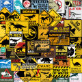 10/60pcs Jurassic World: Dominion Danger Stay Away Wild Zone Dinosaur Decal PVC Car Warning Stickers Danger Banning Sticker.