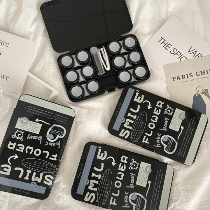 Rose%20red%20/Black/Light%20Blue/Light%20Purple%20Contact%20lens%20case%20Convenient%206%20boxes%20Plastic%20Portable%20storage%20150*92*19mm%20Eye%20care%20kit%20-%20Image%208